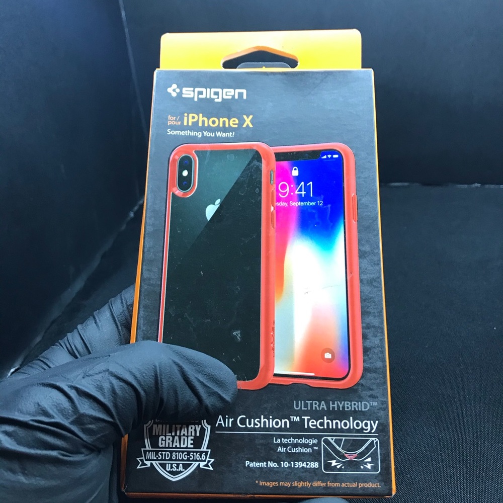 Spigen IPhone X ultra hybrid case / Red /